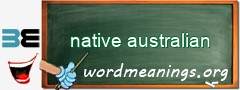 WordMeaning blackboard for native australian